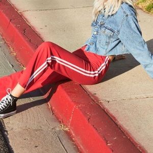 RARE Brandy Melville Red Striped Pants